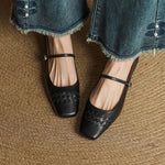 Women's Woven Square-Toe Mary Jane Flats, photo 18