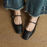 Women's Woven Square-Toe Mary Jane Flats, photo 18