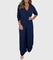 Olivia Elegant Two-Piece Set in Navy Blue