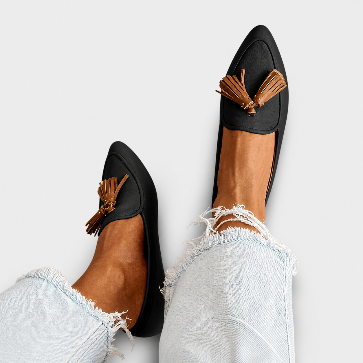 Women's Modern loafers with fringes