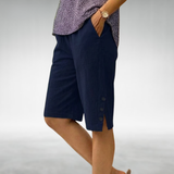 Julia Everyday Shorts with a Relaxed Fit in Blue