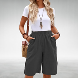 Clara Everyday Shorts with a Relaxed Fit in Dark Gray