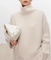 Anneliese Cable-Knit Turtleneck Sweater in White
