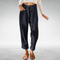 Jane Capri Pants with a Relaxed Fit in Blue