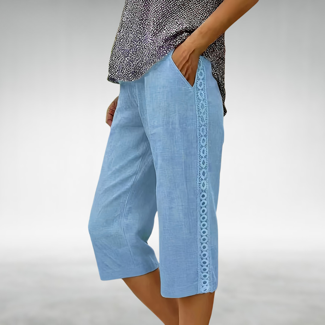 Serena Everyday Shorts with a Relaxed Fit in Blue