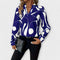 Women's Elegant Printed Blouse in Blue