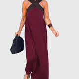 Women's Graceful Flowing Maxi Dress in Burgundy