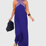 Women's Graceful Flowing Maxi Dress in Blue