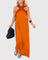 Women's Graceful Flowing Maxi Dress in Orange