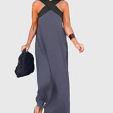 Women's Graceful Flowing Maxi Dress in Grey