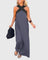 Women's Graceful Flowing Maxi Dress in Grey