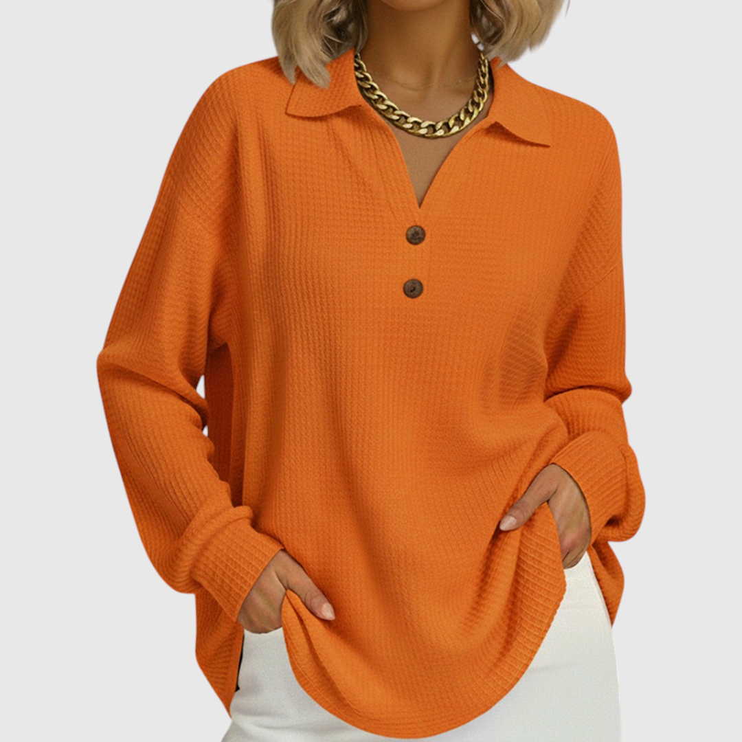 Women's Sweater – Cozy Elegance for Winter in Orange