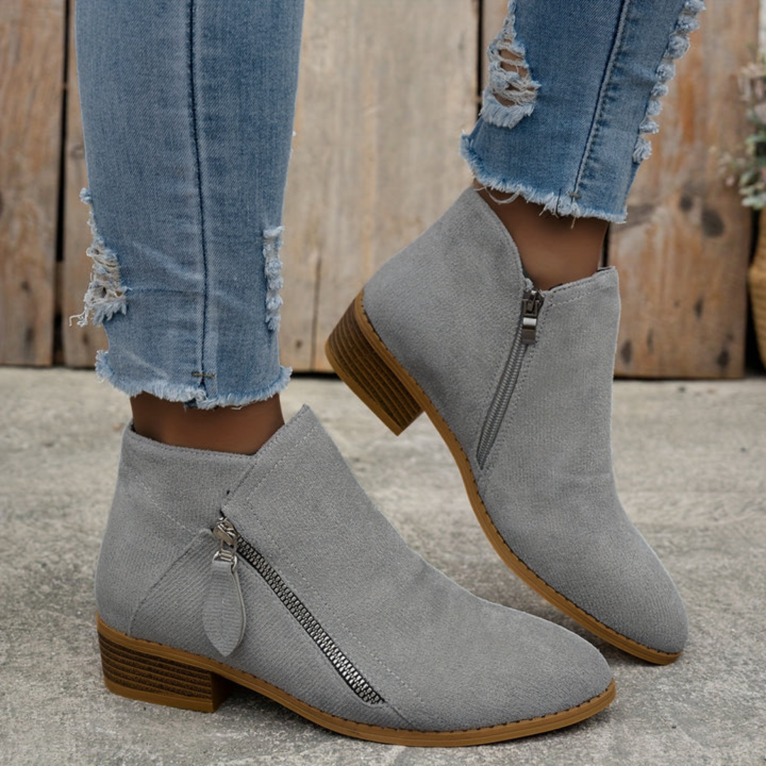 Women's Comfort Ankle Boots in Grey