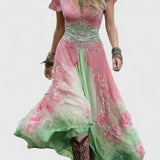 Sydneighh Elegant Maxi Dress in Pink