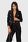 Women's Fitted Blazer with Slim Pants in Black