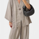 V-Neck Top with Straight-Leg Pants Set, photo 7