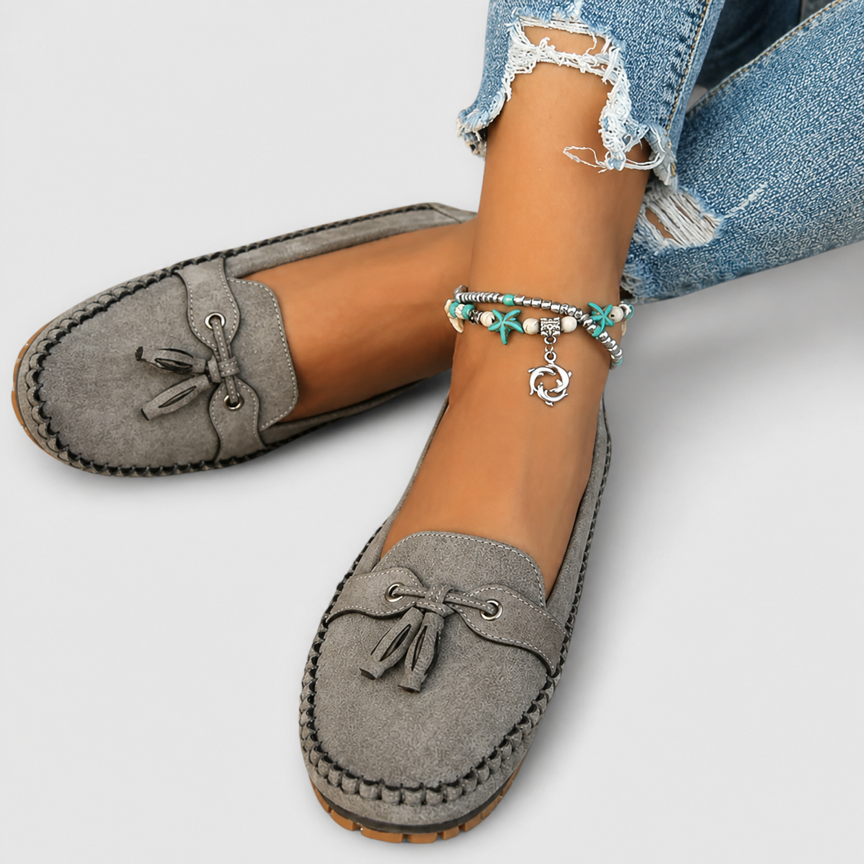 Lise Loafers in Gray