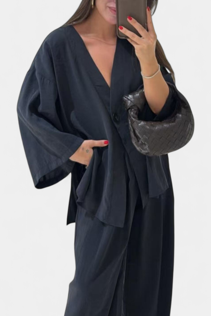 V-Neck Top with Straight-Leg Pants Set, photo 9