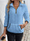 Women's Half-Zip Hoodie in Blue