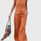 Mabel Elegant Two-Piece Set in Orange