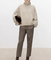 Anneliese Cable-Knit Turtleneck Sweater in Beige