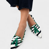Women's Green Zebra Loafers
