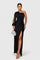 Alionessah Elegant Maxi Dress in Black