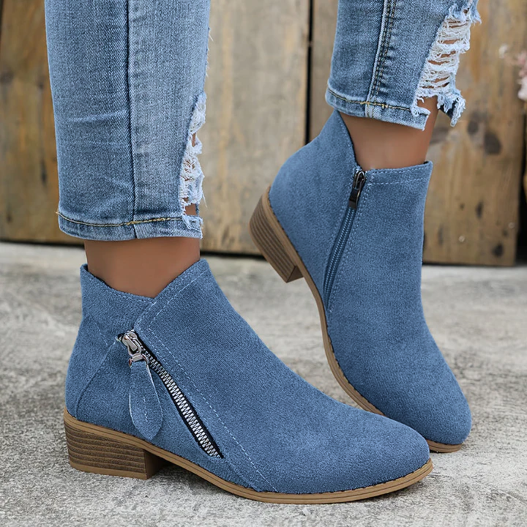 Women's Comfort Ankle Boots in Blue