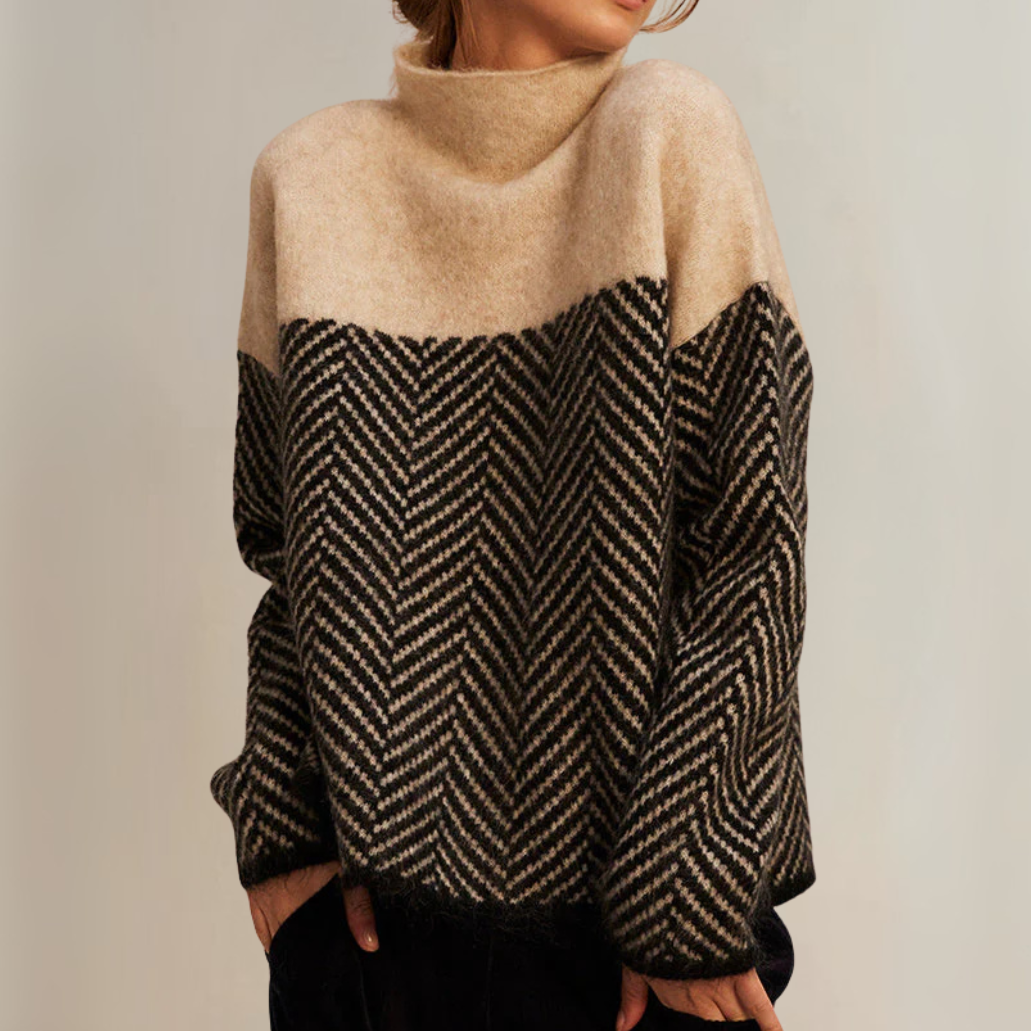 Women's Cotton Mock-Neck Sweater, photo 2