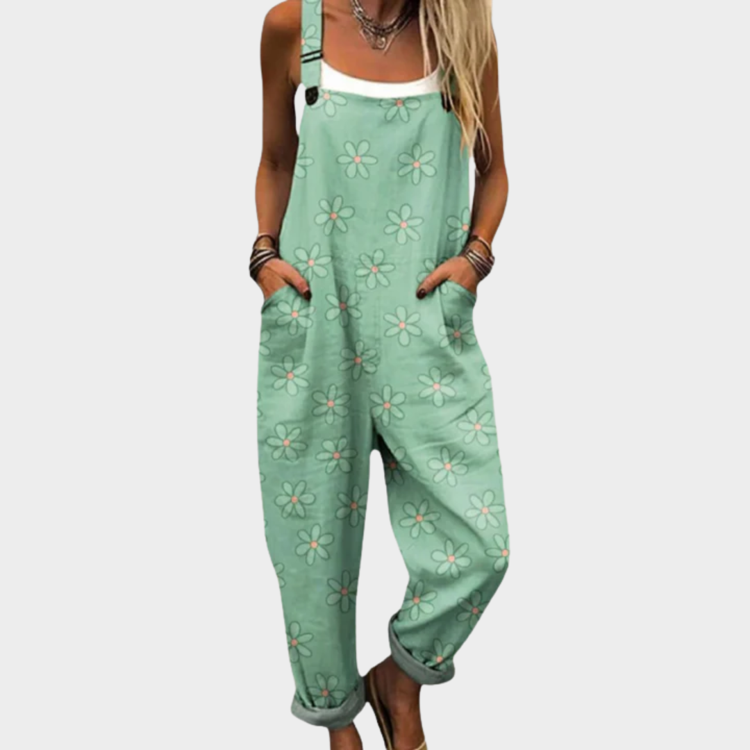 Scarlett Comfortable printed jumpsuit in Green