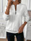 Women's Cable-Knit Zip Sweater in White