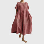 Women's Long Casual Dress in Red