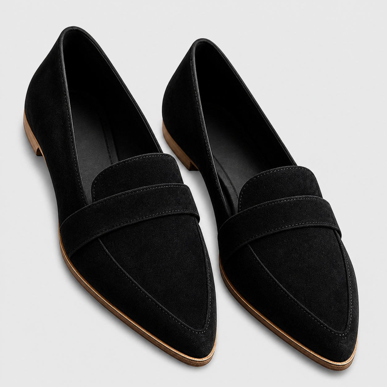 Women's Soft Suede Comfort Slippers in Black