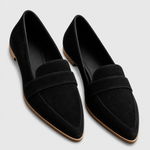 Women's Soft Suede Comfort Slippers in Black