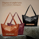 Aurora Vintage Leather Shoulder Bag in Wine / Black