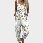 Hazel Comfortable printed jumpsuit in White