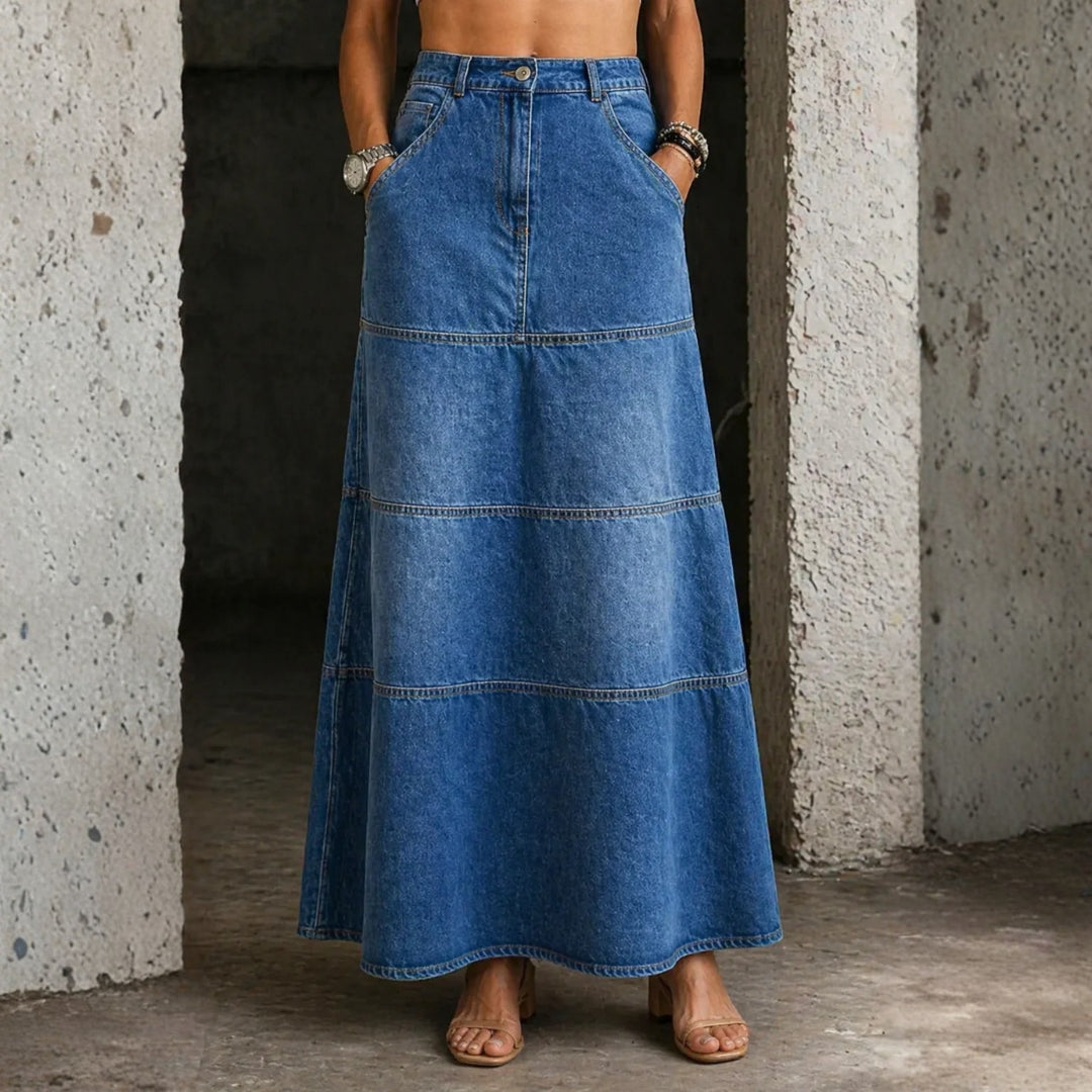 Women's Midi Denim Skirt