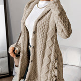 Women's Plush Hooded Jacket in Cream