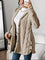 Women's Plush Hooded Jacket in Cream