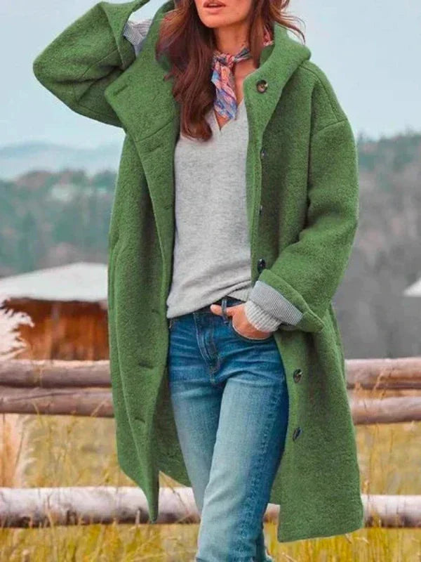 Women's Elegant Wool Jacket in Green