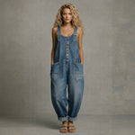 Women's Pocketed Denim Overalls
