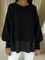 Women's Layered-Look Knit Sweater in Black