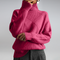 Adelheid Cable-Knit Turtleneck Sweater in Pink