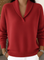 Léa V-Neck Sweater in Red