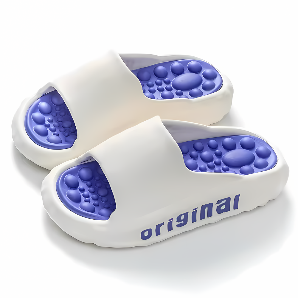 Sandy Comfort Sandals in White Clouds