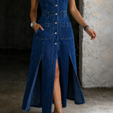 Women's Open-Front Denim Dress, photo 4
