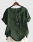 Women's Comfortable Short Sleeve Blouse in Green