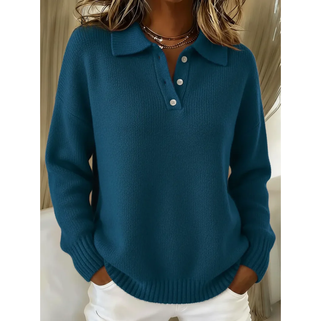 Women's Classic Jumper in Teal Blue