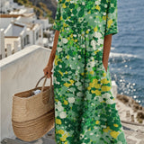 Midi dress with flowers, wide and light, photo 4
