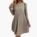 Julia Elegant Dress in Beige
